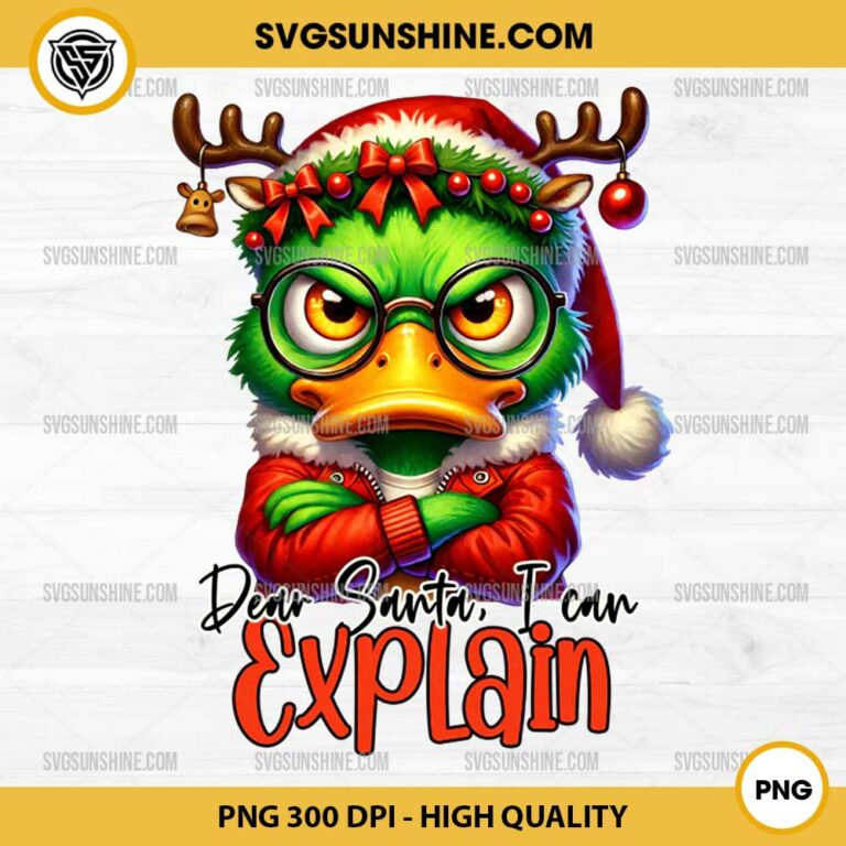 Xmas Grumpy Grumpy Duck Dear Santa I Can Explain PNG, Sarcastic Grumpy Duck ...