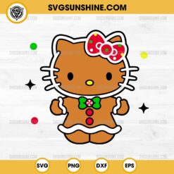 Hello Kitty Gingerbread Christmas SVG PNG File