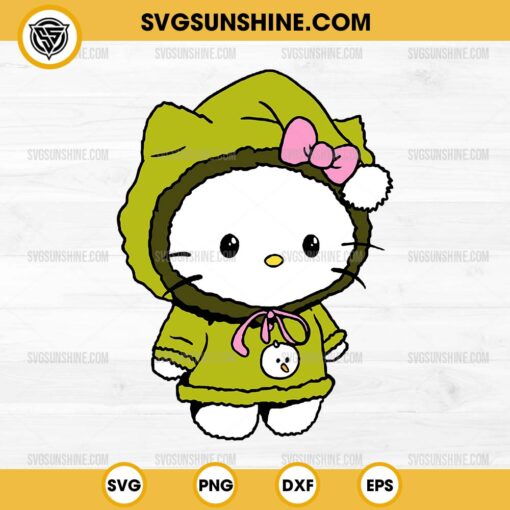 Hello Kitty Grinch SVG PNG, Hello Kitty Christmas SVG Cut Files