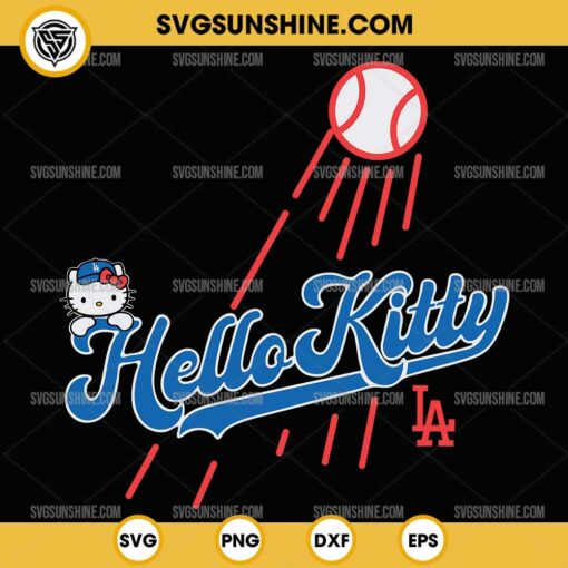 Hello Kitty LA Dodgers SVG, Baseball Hello Kitty Los Angeles Dodgers SVG