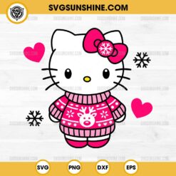 Hello Kitty Ugly Christmas Sweater SVG PNG File