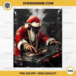 Hip Hop Santa Claus Dj Christmas PNG File