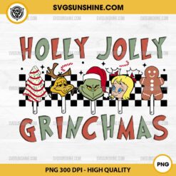 Holly Jolly Grinchmas PNG, Merry Christmas Characters PNG