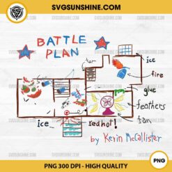 Home Alone Battle Plan By Kevin McCallister PNG, Funny Christmas Movie PNG