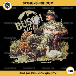 Hunting Trump Camouflage PNG, Trump Hunting Busch Light Beer PNG, Dog And Duck Waterfowl PNG