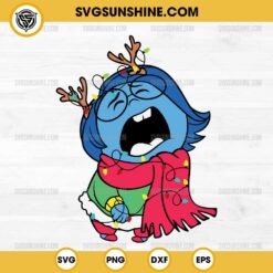 Inside Out 2 Sadness Christmas SVG PNG