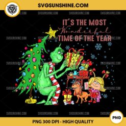 It's the Most Wonderful Time of the Year PNG, Christmas Grinch Cindy Lou Who Max Dog PNG