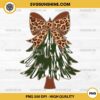 Leopard Glitter Bow Christmas Tree PNG Vector Clipart