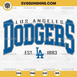 Los Angeles Dodgers SVG, LA Dodgers Est 1883 SVG, Los Angeles Baseball SVG