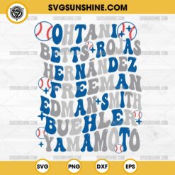 Los Angeles Dodgers SVG, Ohtani Betts Rojas Hernández Freeman Edman Smith SVG PNG File