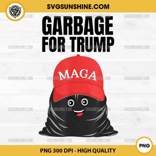 MAGA Garbage For Trump PNG, Trump MAGA PNG, Trash Bag Cartoon PNG