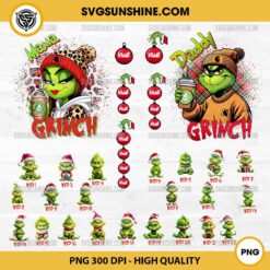 Personalized Mama and Daddy Grinch PNG, Leopard Mama Grinch PNG, Grinch Kids Name PNG