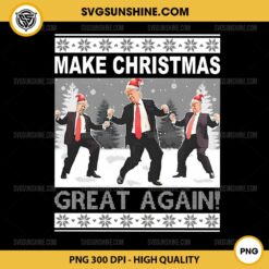 Make Christmas Great Again PNG, Trump Dancing PNG, Trump Ugly Christmas Sweater PNG