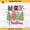 Merry Christmas PNG, Colorful Christmas Tree PNG, Pink Christmas PNG