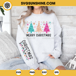 Merry Christmas Tree SVG PNG, Christmas Season With Sleeve SVG PNG Designs