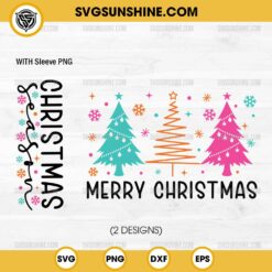 Merry Christmas Tree SVG PNG, Christmas Season With Sleeve SVG PNG Designs