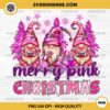 Merry Pink Christmas Gnomes PNG File