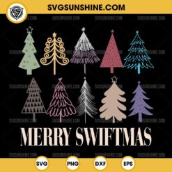 Merry Swiftmas SVG, Taylor Swift Christmas Tree SVG