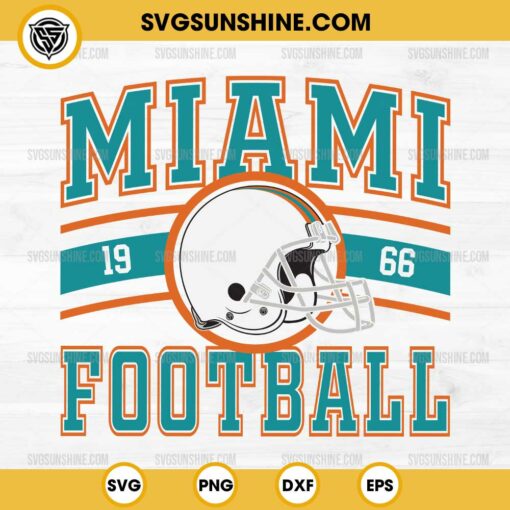 Miami Football 1966 SVG, Miami Dolphins SVG, Football SVG