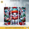 Christmas Snowman 3D Tumbler Wrap PNG File