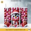 Penguin Christmas 20oz Skinny Tumbler Template PNG