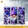 Purple Gnome Christmas 20oz Skinny Tumbler Template PNG