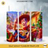 Disney Toy Story Woody Christmas 20oz Tumbler Wrap PNG File