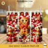 3D Gingerbread Christmas 20oz Tumbler Wrap PNG