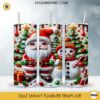 3D Santa Claus And Snowman Christmas 20oz Tumbler Wrap PNG