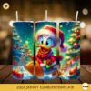 Disney Christmas Donald Duck Skinny Tumbler PNG Design