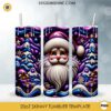 3D Blue And Purple Santa Claus Christmas Tumbler PNG File