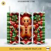 3D Christmas Gingerbread Tumbler Wrap PNG