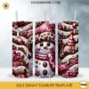 3D Leopard Snowman Milk Chocolate Tumbler PNG File