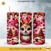 3D Rudolph Christmas Tumbler PNG File