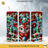 Christmas Reindeer 3D 20oz Tumbler Wrap PNG