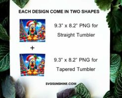 Disney Pluto Christmas 20oz Tumbler Wrap PNG File