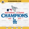 National League Champions 2024 LA Dodgers SVG, Los Angeles Dodgers SVG, World Series 2024 SVG