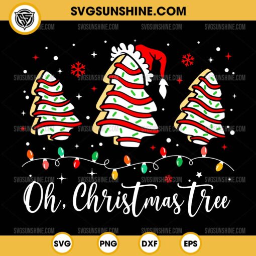 Oh Christmas Tree Cakes SVG, Little Debbie Christmas Tree Cake SVG