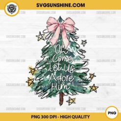 Oh Come Let Us Adore Him Christmas Tree PNG File