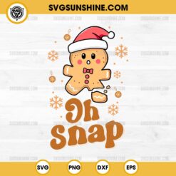 Oh Snap Gingerbread Man SVG, Cute Christmas Cookie Baking Team SVG