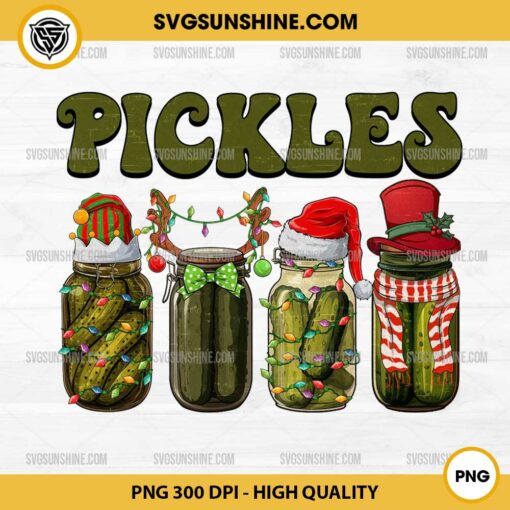 Pickles Christmas PNG, Christmas Pickle Canned PNG, Pickle Lover Christmas PNG