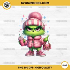 Pink Baby Grinch PNG, Boujee Grinch PNG, Cute Pink Grinch Christmas PNG