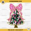 Pink Coquette Bow Christmas Tree PNG