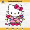 Pink Hello Kitty Christmas Lights SVG, Christmas Hello Kitty SVG PNG Vector Clipart