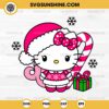 Pink Hello Kitty Santa Hat Christmas SVG PNG File