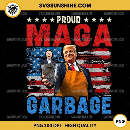 Proud MAGA Garbage PNG, Trump Vance 2024 Supporter PNG, Trump Trash PNG