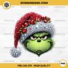 Rhinestone Grinch PNG, Sparkling Grinch Christmas PNG, Glitter Grinch PNG