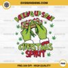 Rolling Up Some Christmas Spirit PNG, Grinch Hand PNG, Rolling Blunt Weed Christmas PNG