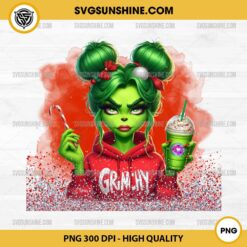 Sassy Grinch Girl PNG, Grinchy Girl Christmas PNG