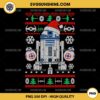 Star Wars Droids Christmas PNG, R2-D2 Star Wars Ugly Christmas Sweater PNG